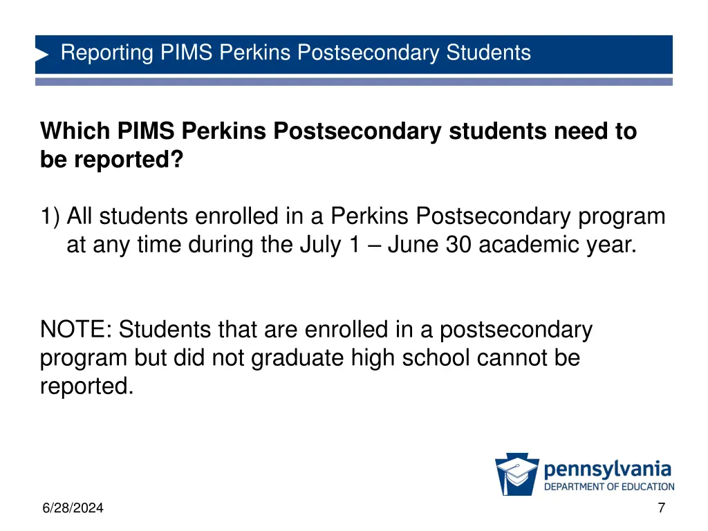 reporting pims perkins postsecondary students 1