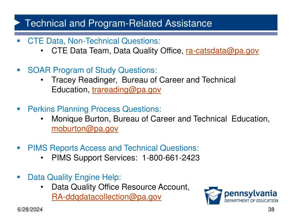 technical and program related assistance