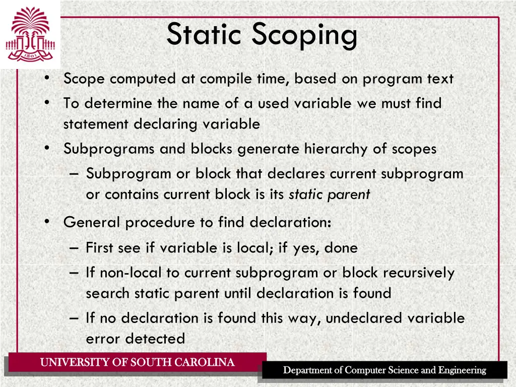 static scoping