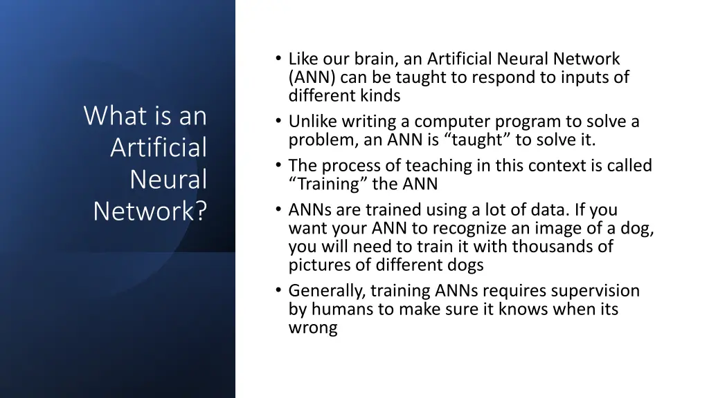 like our brain an artificial neural network