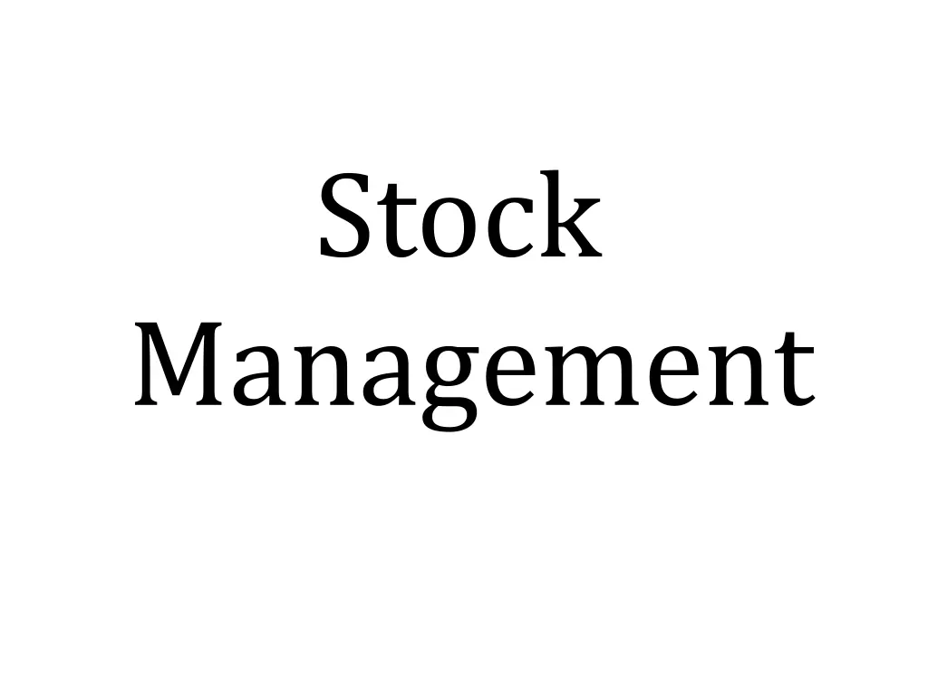 stock