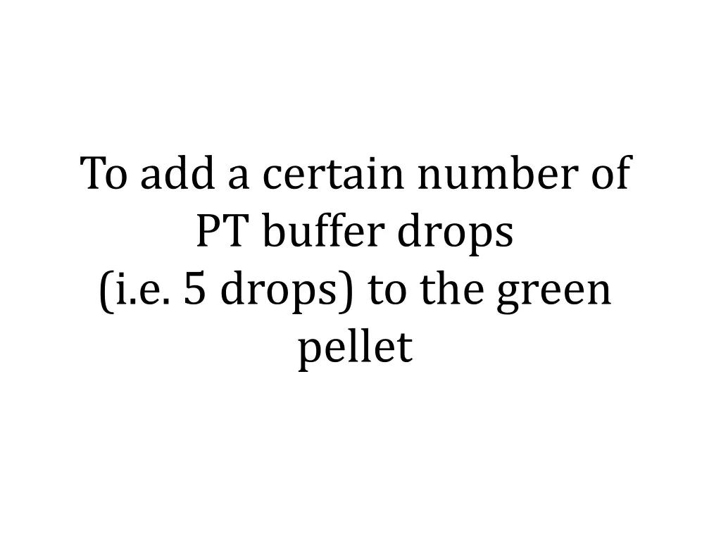 to add a certain number of pt buffer drops