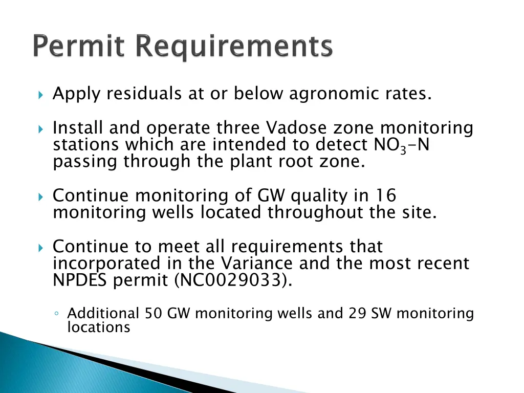apply residuals at or below agronomic rates