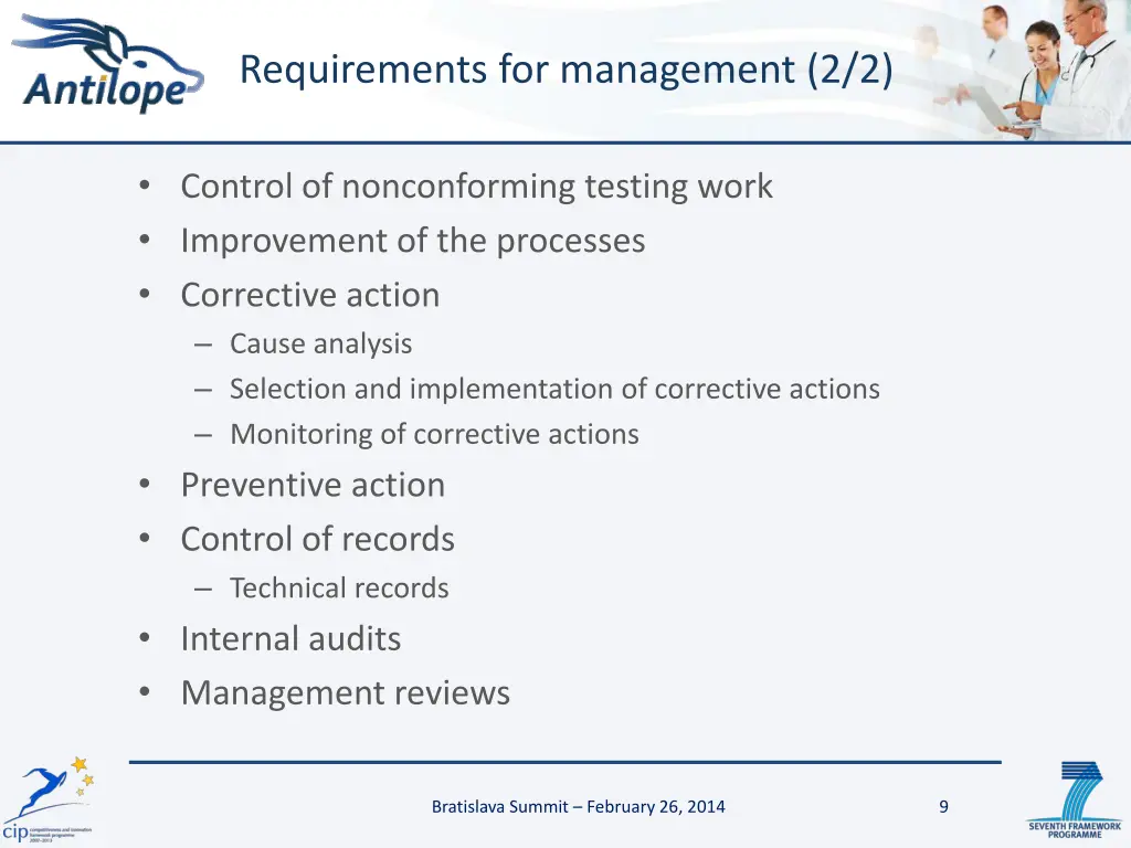 requirements for management 2 2