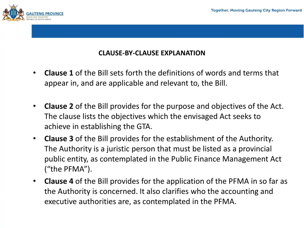 clause by clause explanation