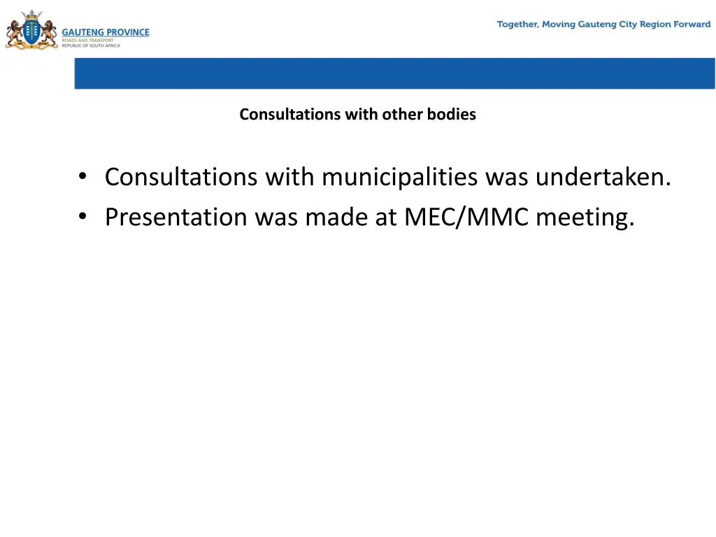 consultations with other bodies