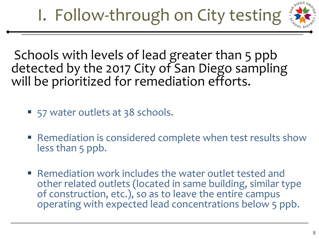 i follow through on city testing