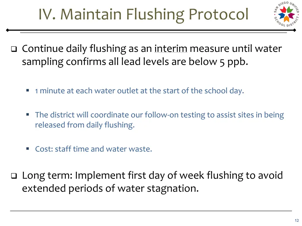 iv maintain flushing protocol