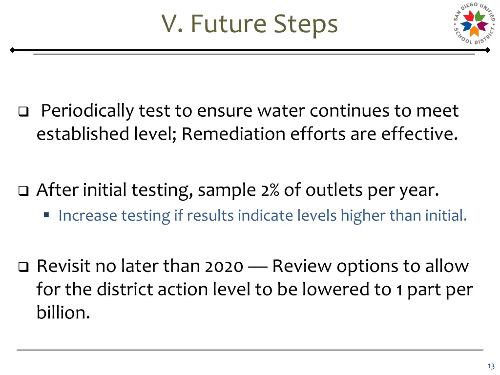v future steps