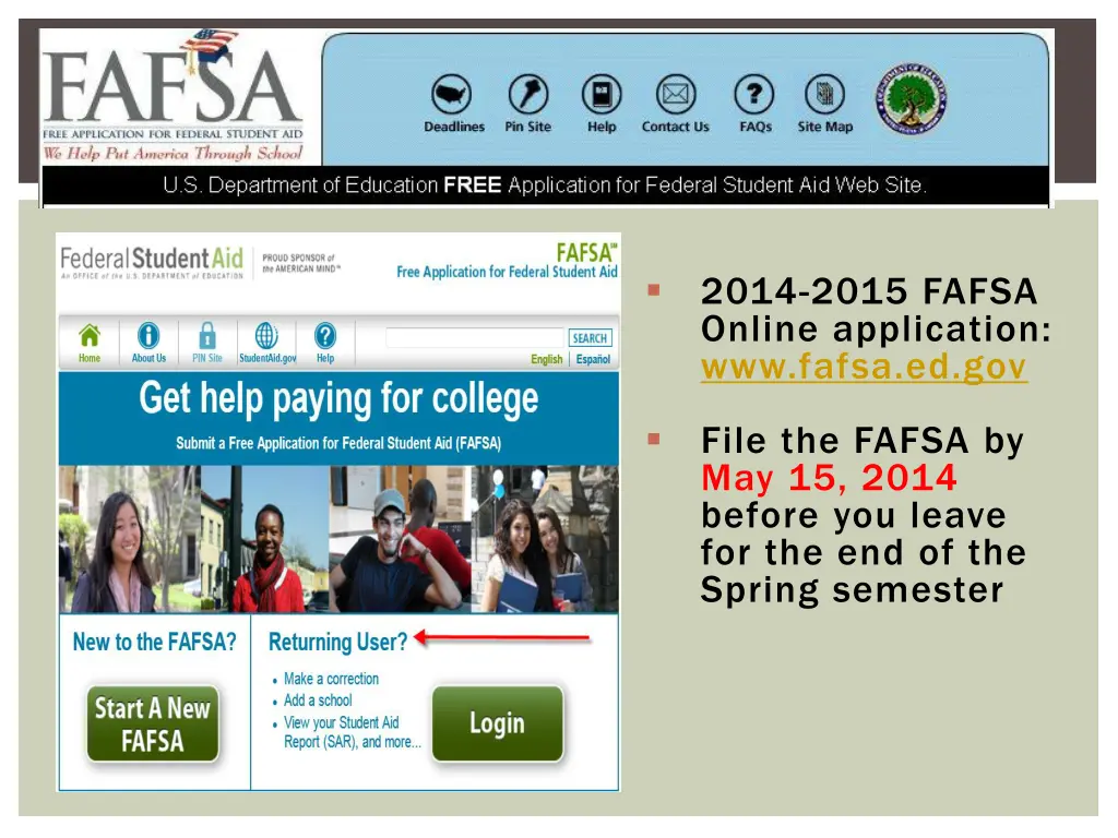 2014 2015 fafsa online application www fafsa