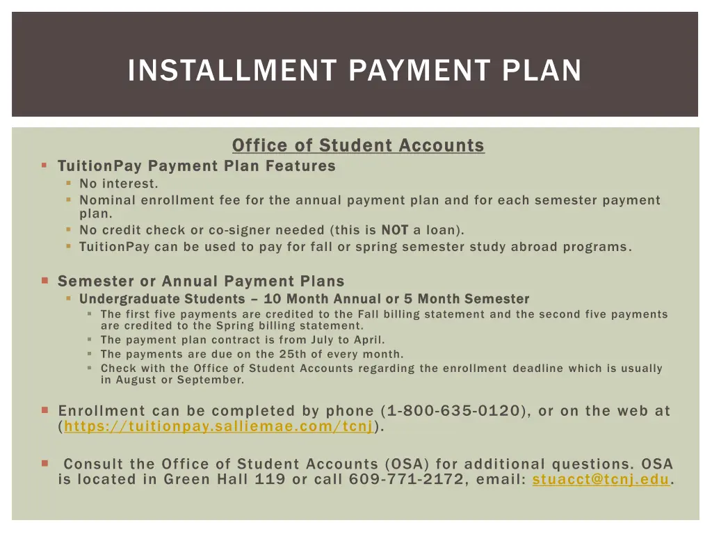 installment payment plan