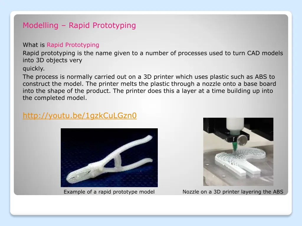modelling rapid prototyping