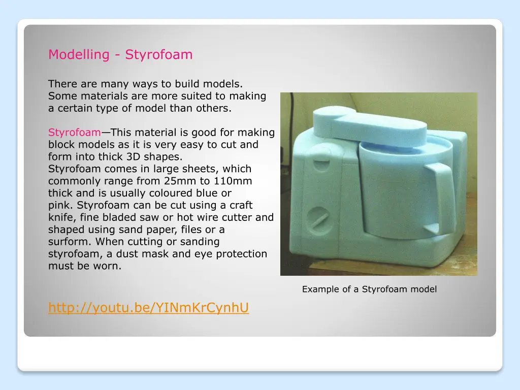 modelling styrofoam