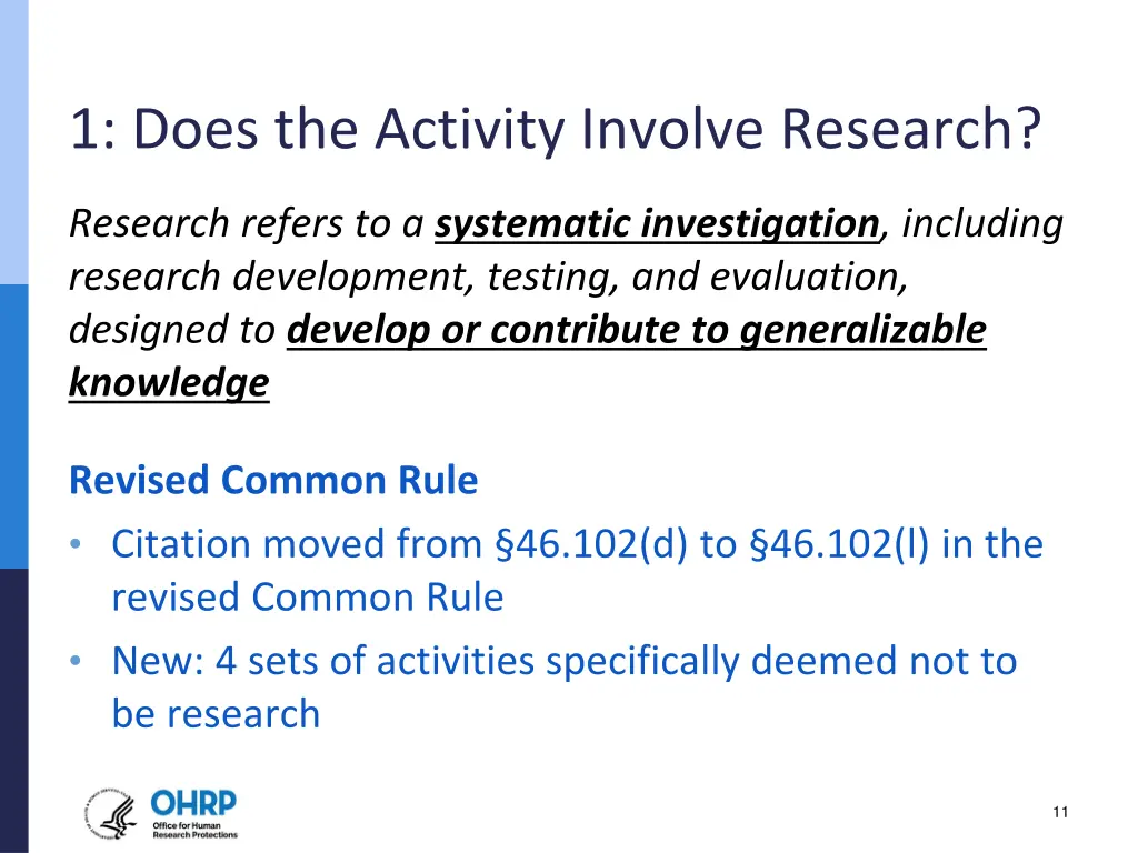 1 does the activity involve research