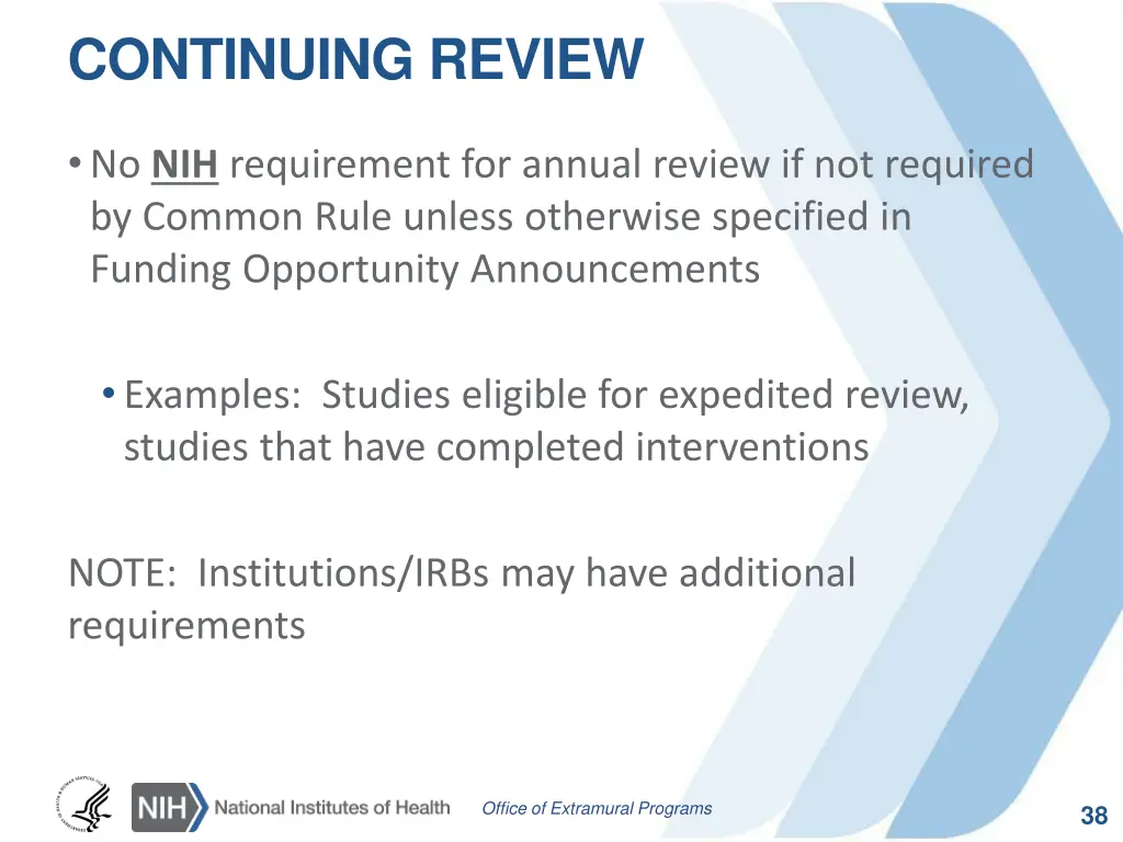 continuing review