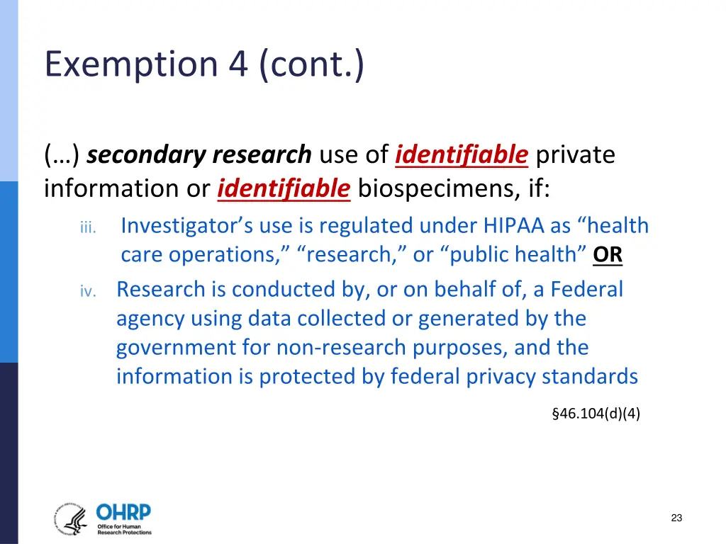 exemption 4 cont