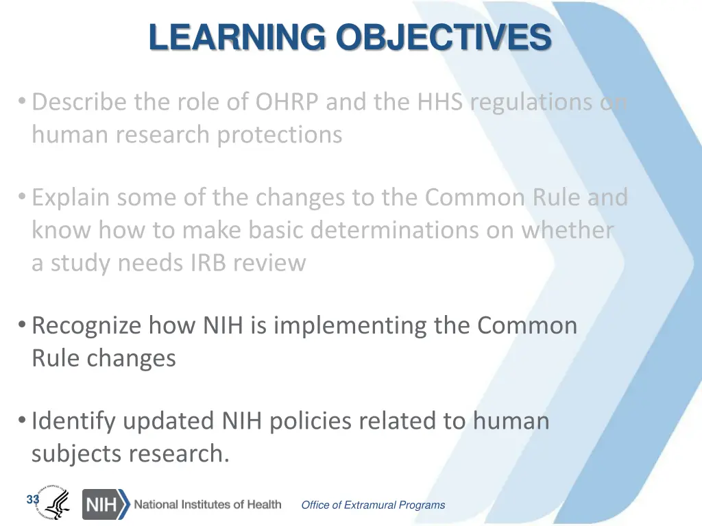 learning objectives 1
