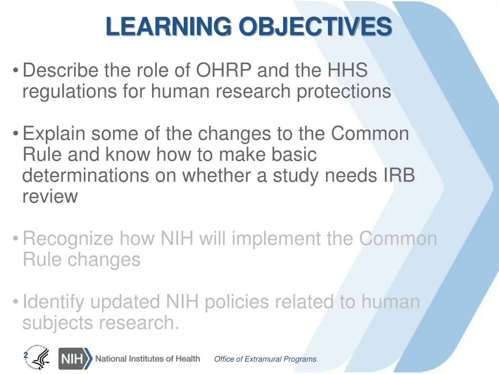 learning objectives