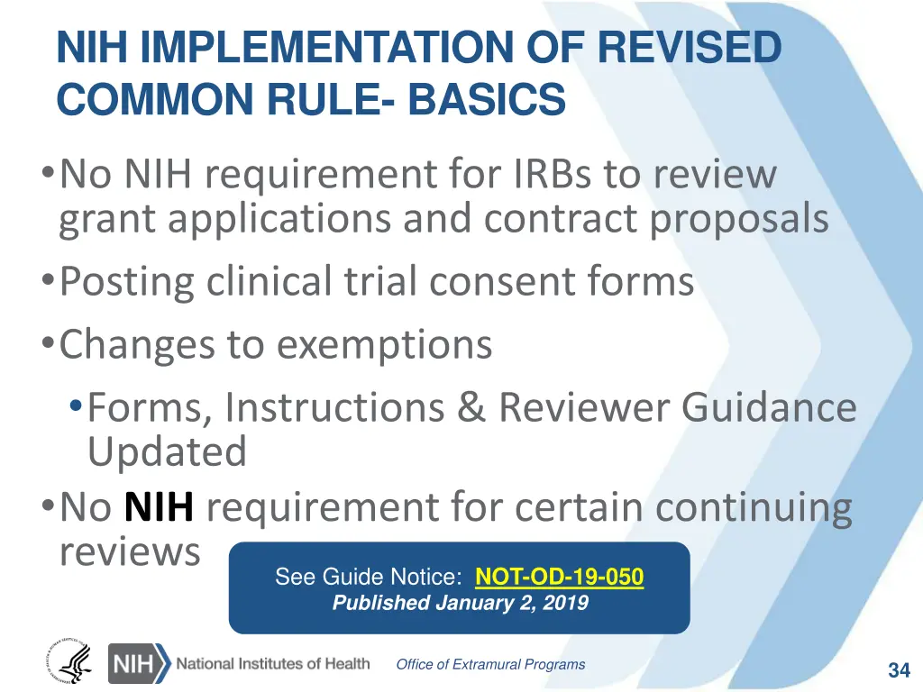 nih implementation of revised common rule basics