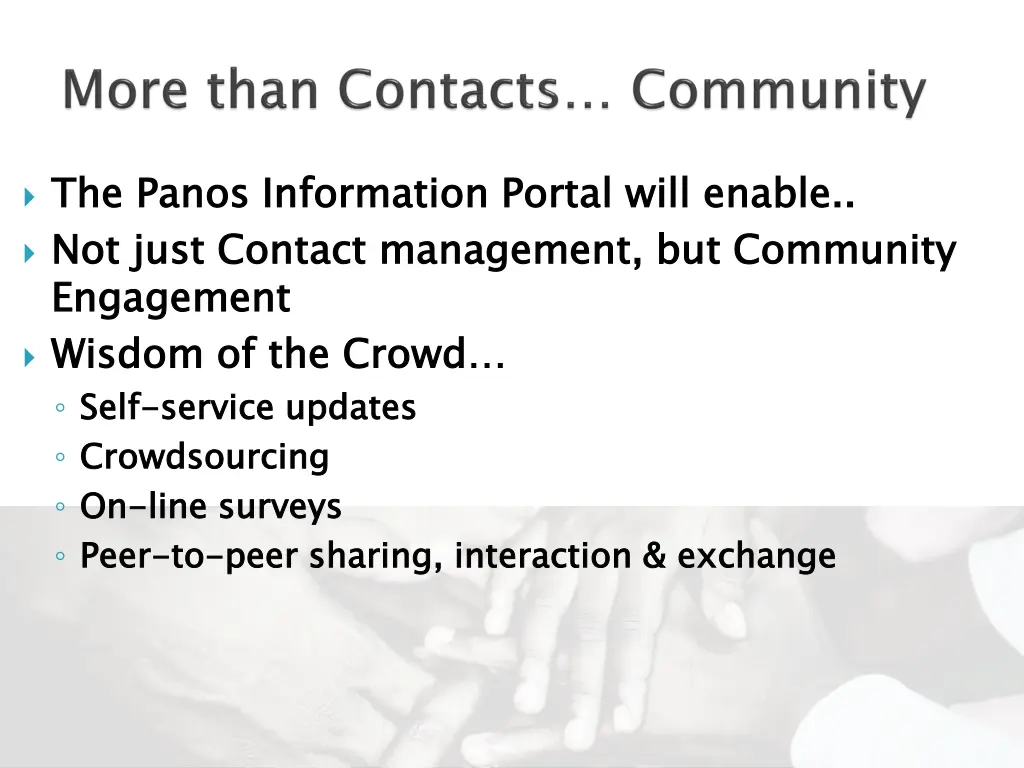 the not just contact management but community