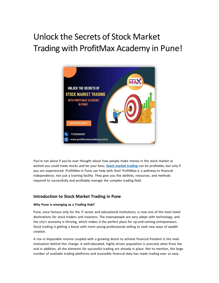 unlock the secrets of stock market trading with