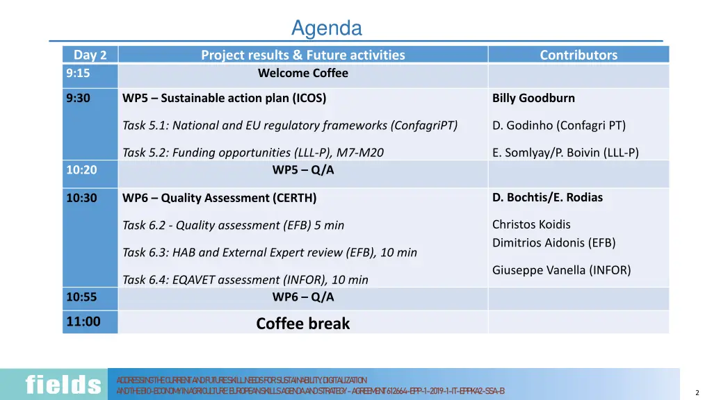 agenda
