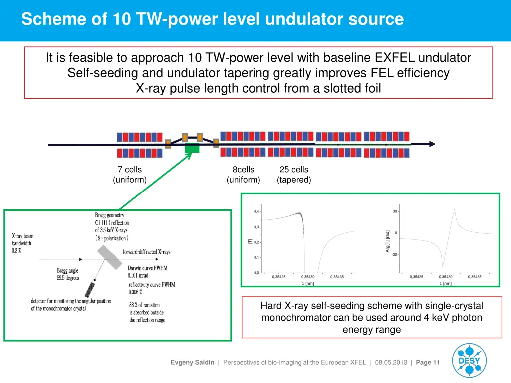 scheme of 10 tw power level undulator source