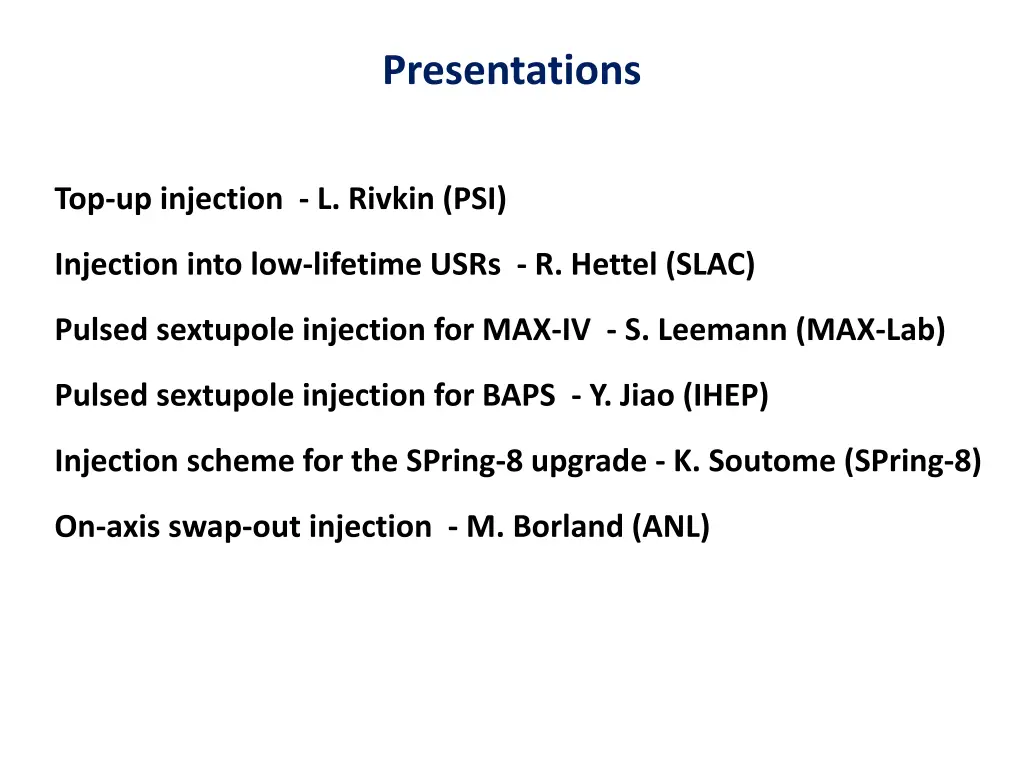 presentations