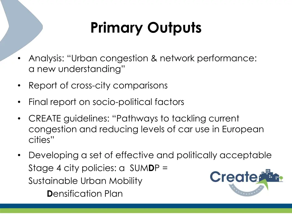 primary outputs