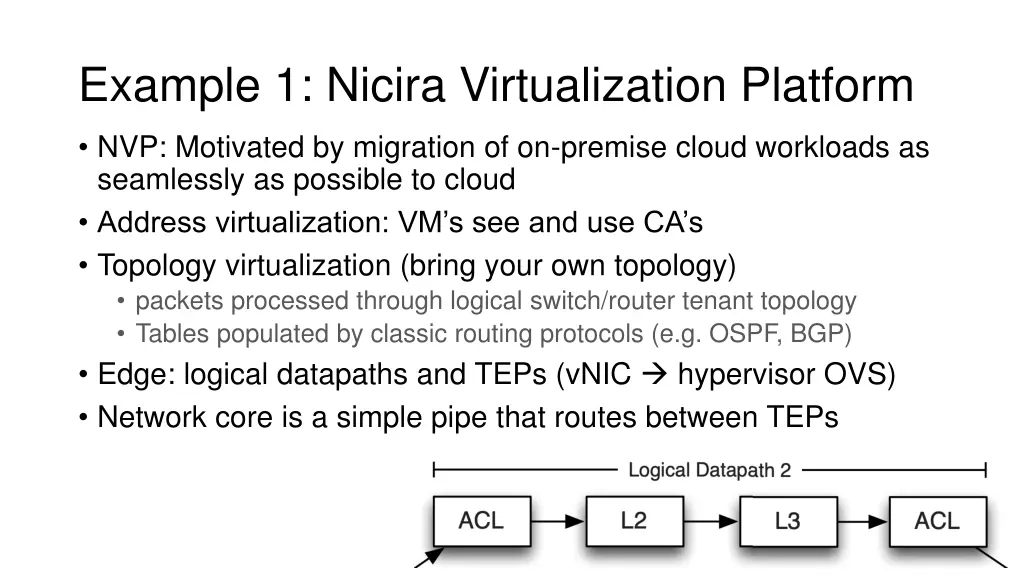 example 1 nicira virtualization platform
