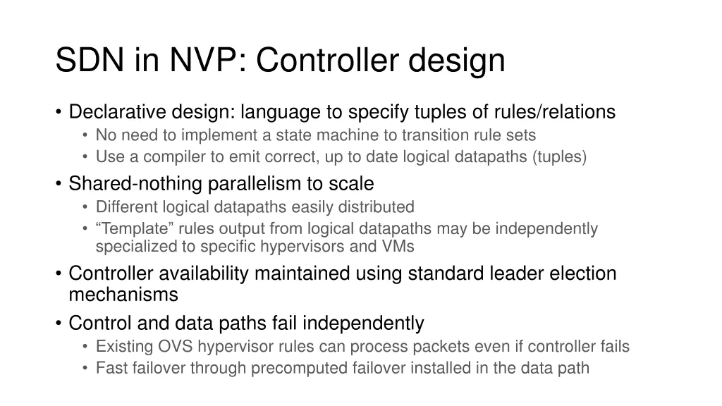 sdn in nvp controller design