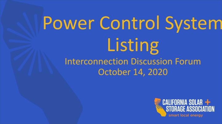 power control system listing interconnection