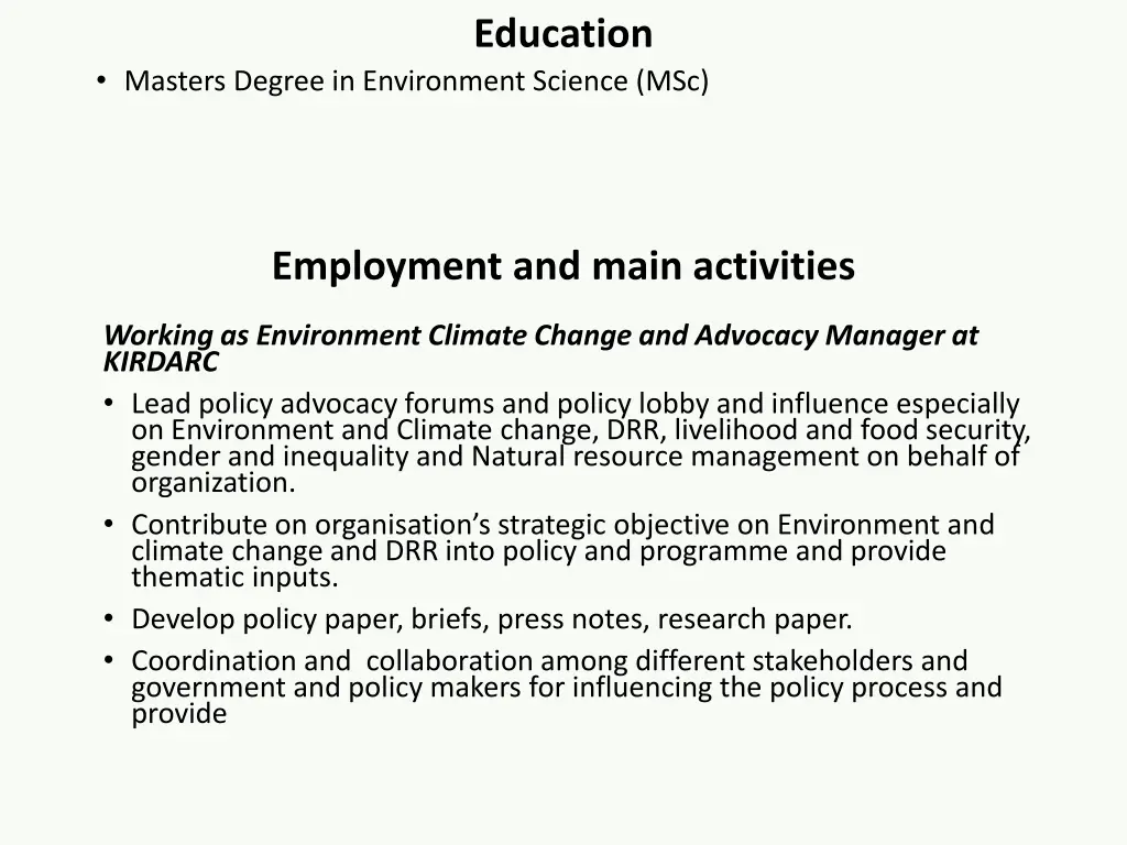 education