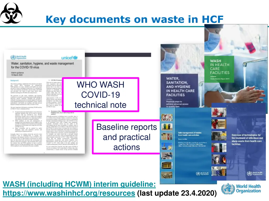 key documents on waste in hcf