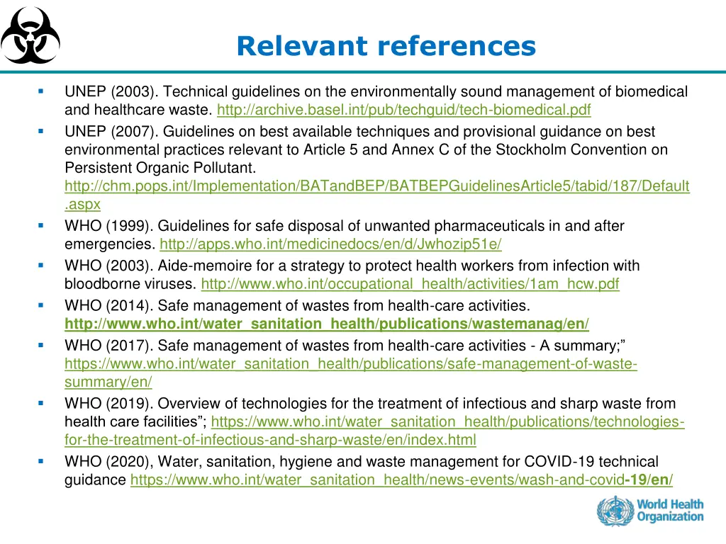 relevant references