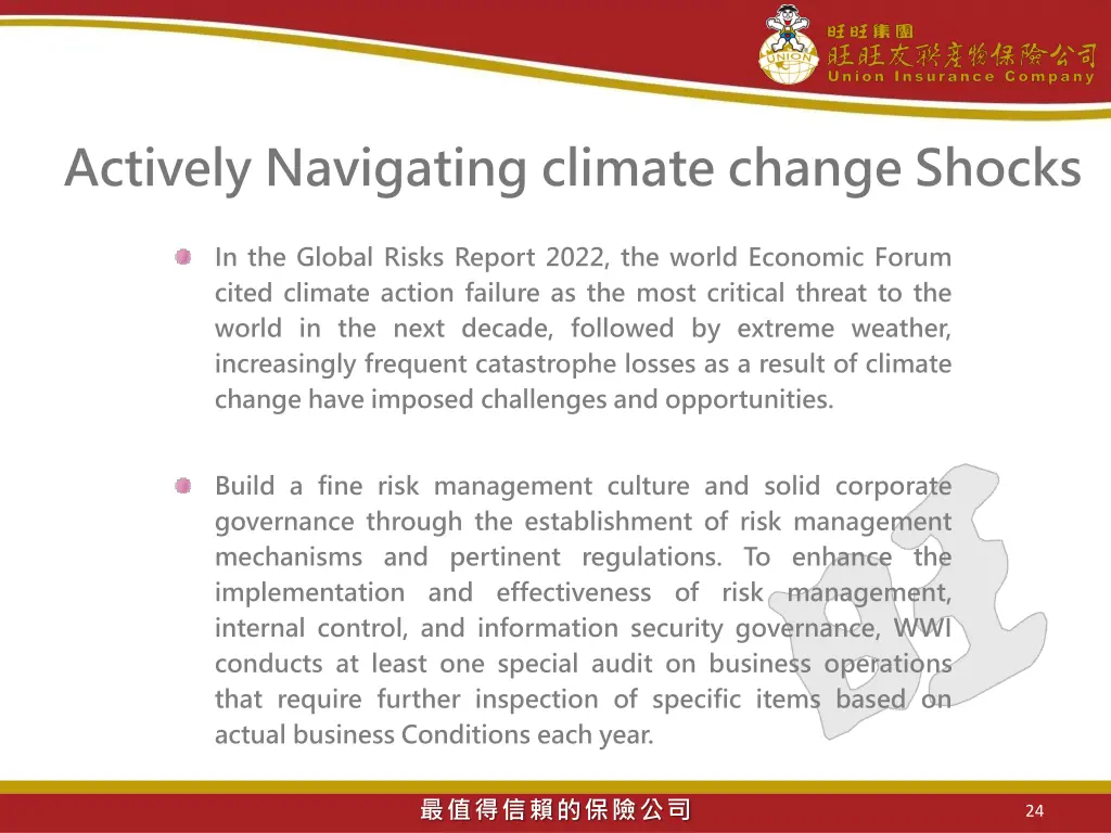 actively navigating climate change shocks