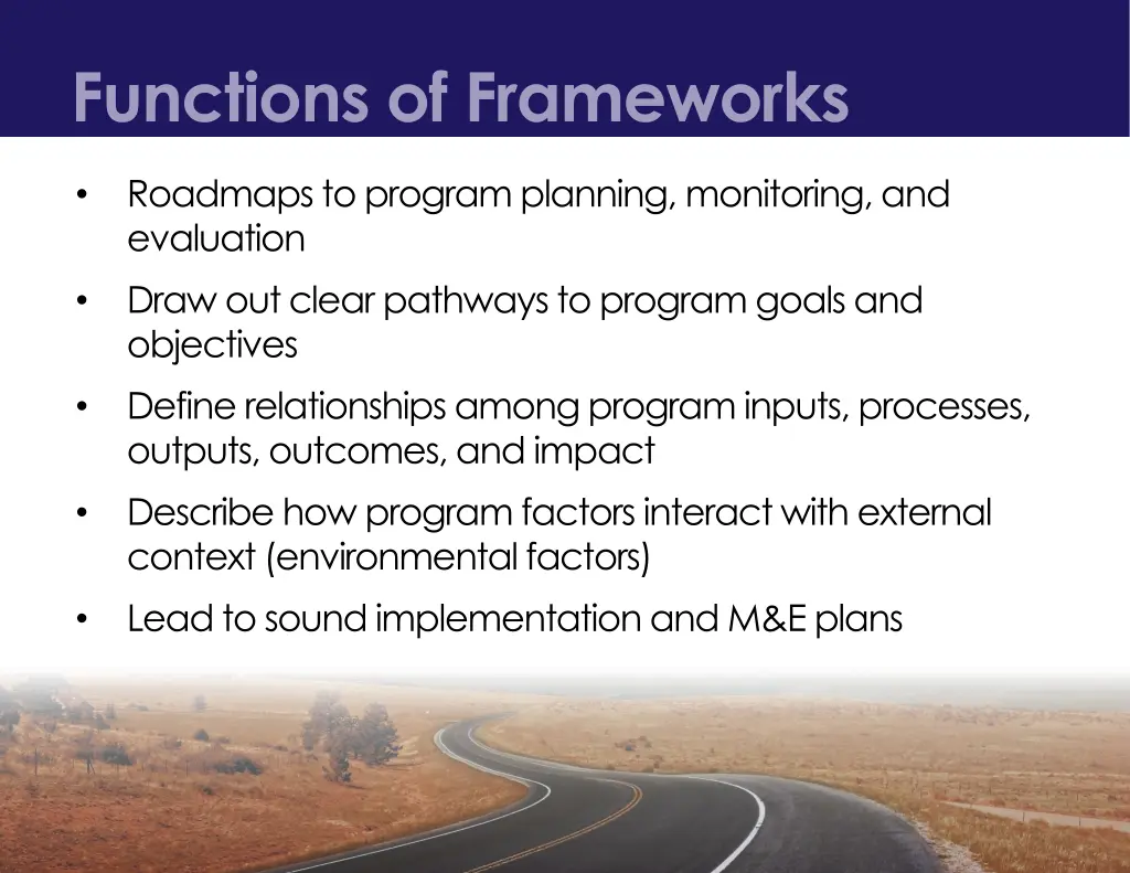 functions of frameworks