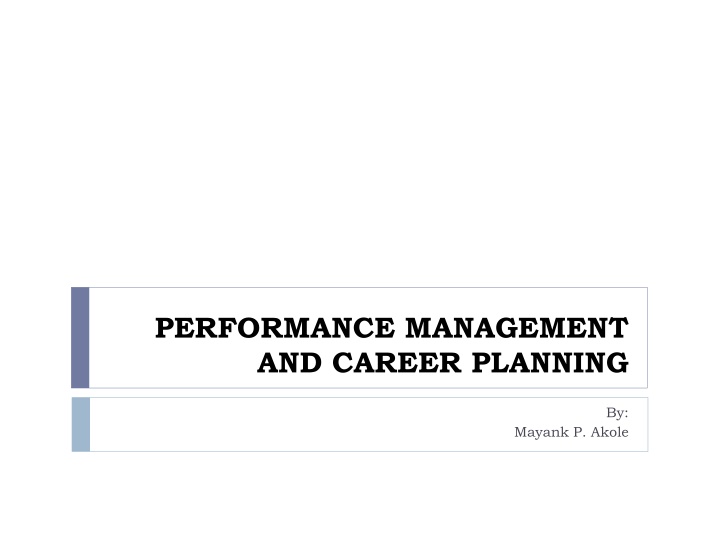 performance management and career planning