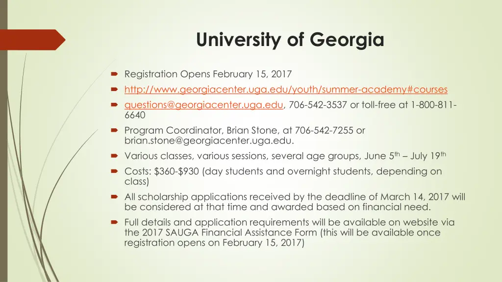 university of georgia