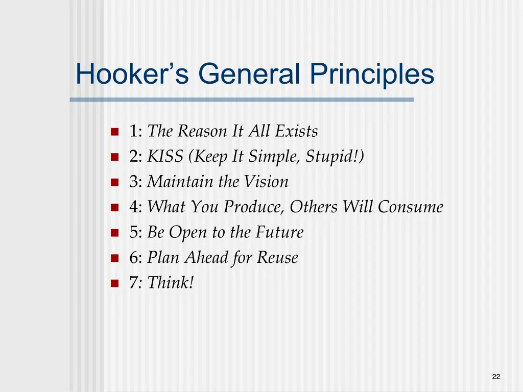 hooker s general principles