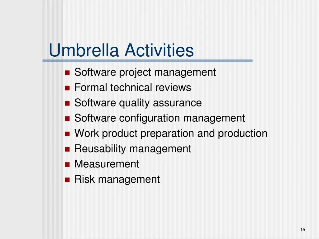 umbrella activities
