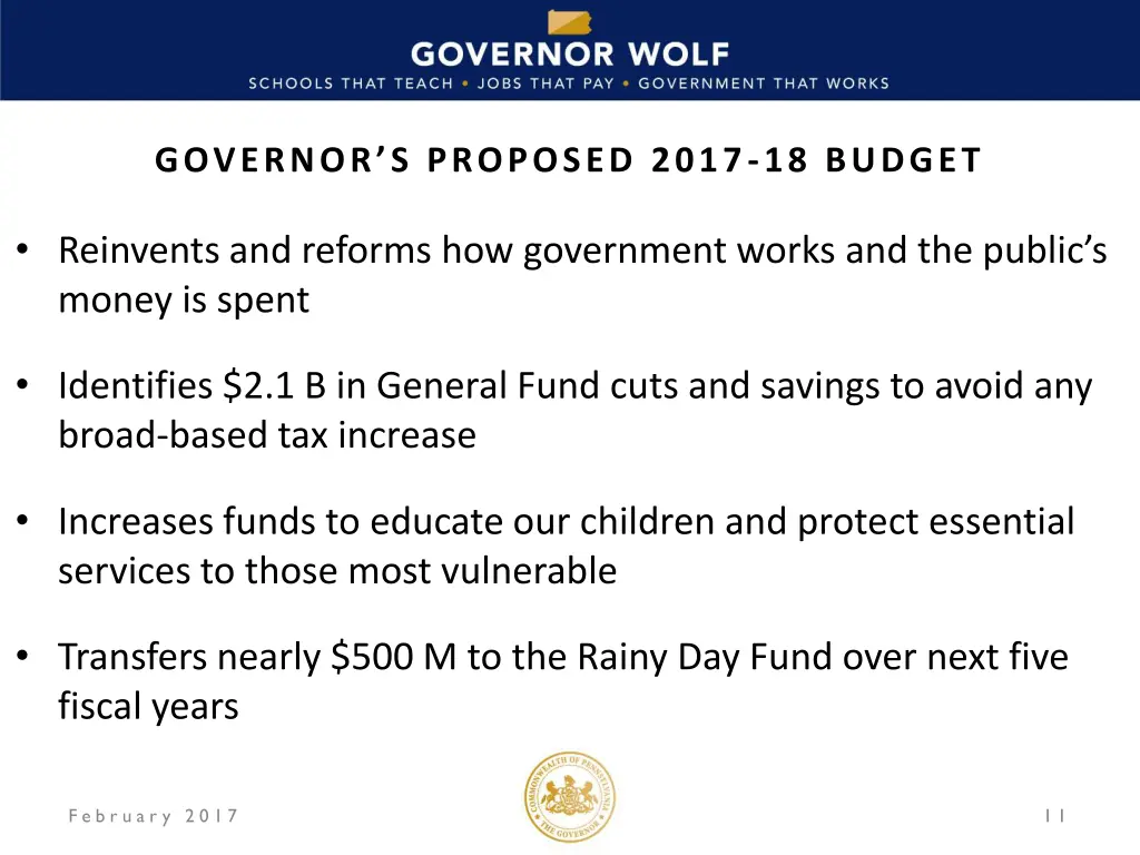 governor s proposed 2017 18 budget