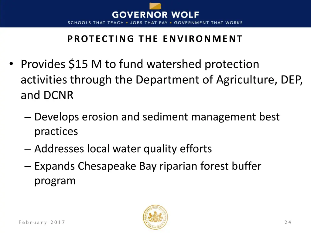 protecting the environment