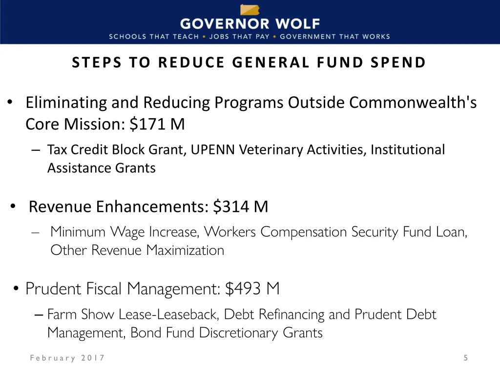steps to reduce general fund spend 1