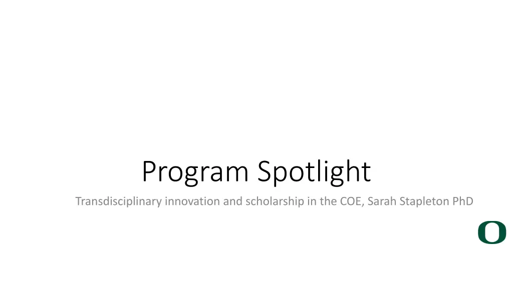 program spotlight transdisciplinary innovation