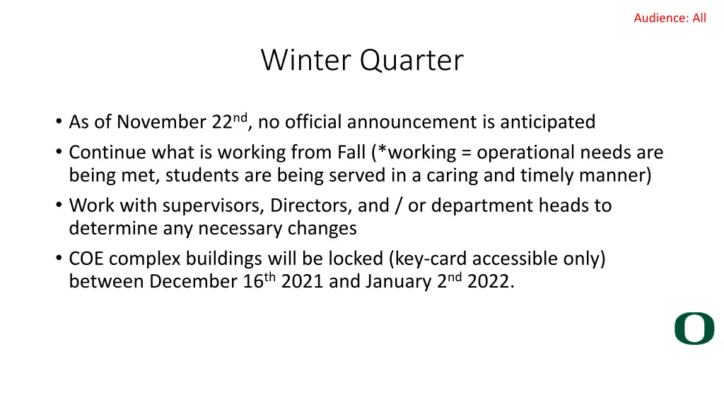 winter quarter