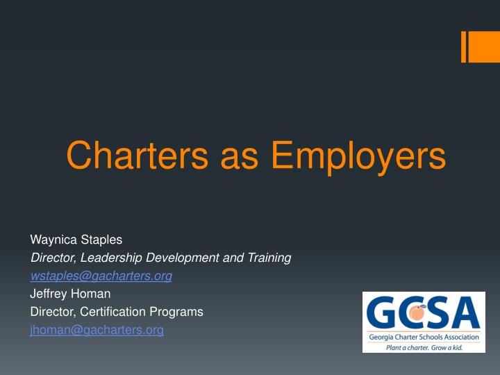 charters as employers