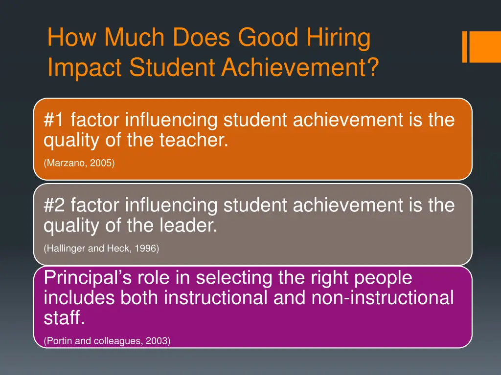 how much does good hiring impact student