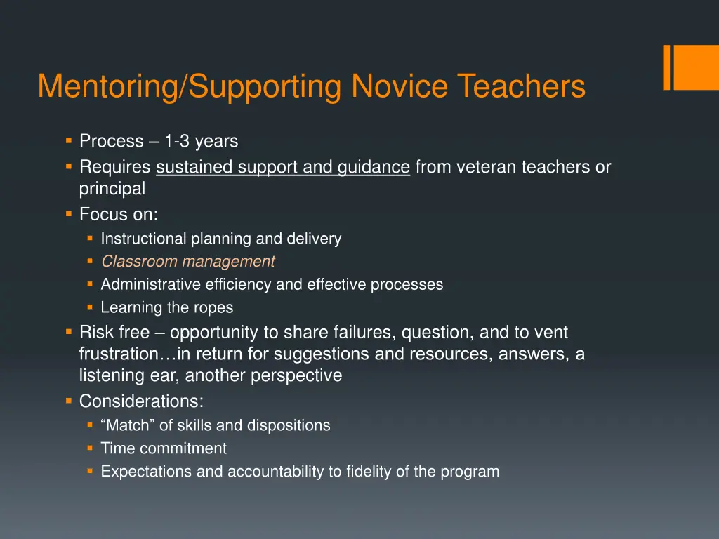 mentoring supporting novice teachers