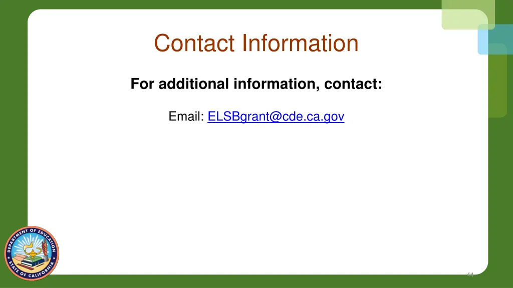 contact information